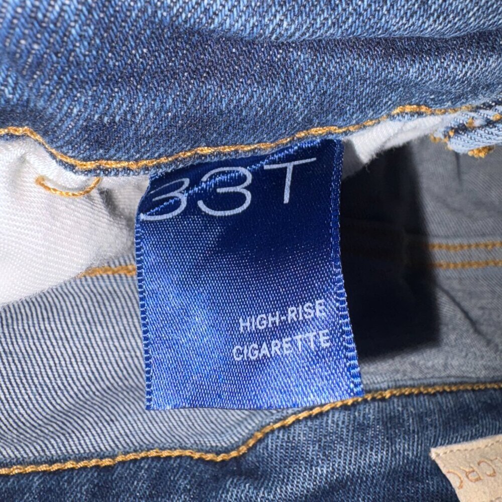 Pilcro and the Letterpress Blue Distressed Straight-Leg Jeans - Picture 14 of 14